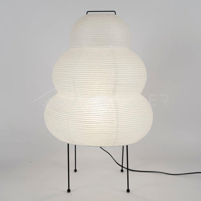 Handcrafted Paper Shade Accent Lamp 10 in Wide Warm Glow LED Bedside Nightlight for Bedroom Office Desktop Reading Nook Minimalist Japanese