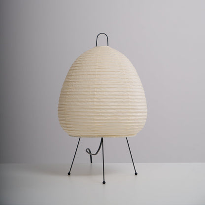 Handcrafted Paper Shade Accent Lamp 10 in Wide Warm Glow LED Bedside Nightlight for Bedroom Office Desktop Reading Nook Minimalist Japanese