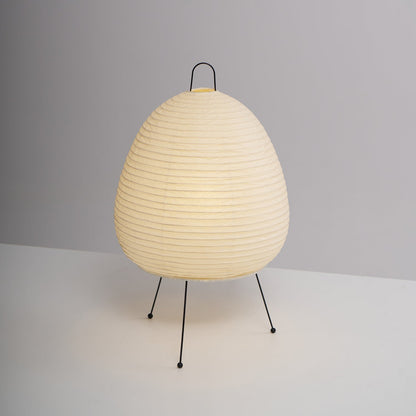 Handcrafted Paper Shade Accent Lamp 10 in Wide Warm Glow LED Bedside Nightlight for Bedroom Office Desktop Reading Nook Minimalist Japanese