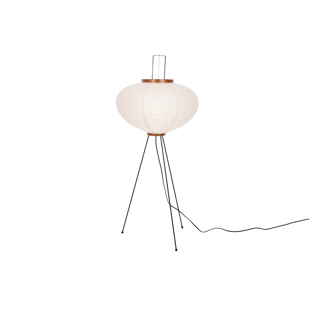 Handcrafted Paper Shade Tripod Standing Lamp 20 in White for Living Room Bedroom Reading Nook Accent Light Japandi Minimalist Decor