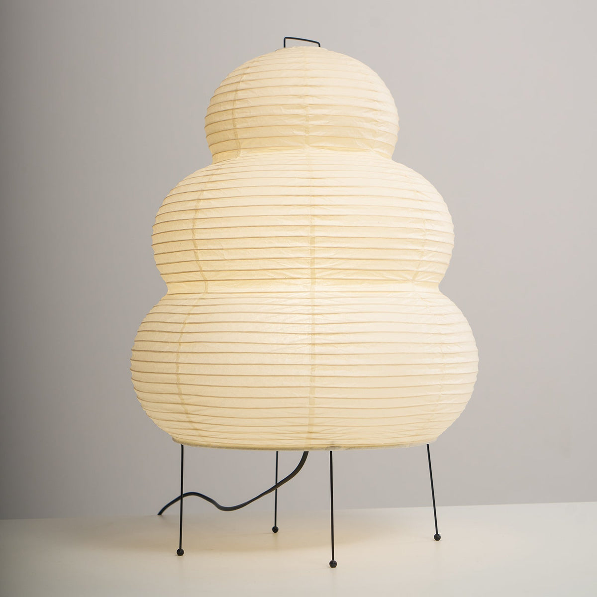 Handcrafted Paper Shade Desk Lamp 17 Inch White Soft Glow Accent Light E26 E27 Base for Bedroom Office Living Room Nightstand Reading Corner