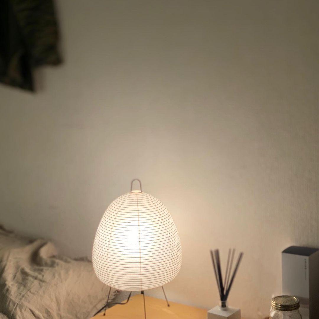 Handcrafted Paper Shade Accent Lamp 10 in Wide Warm Glow LED Bedside Nightlight for Bedroom Office Desktop Reading Nook Minimalist Japanese