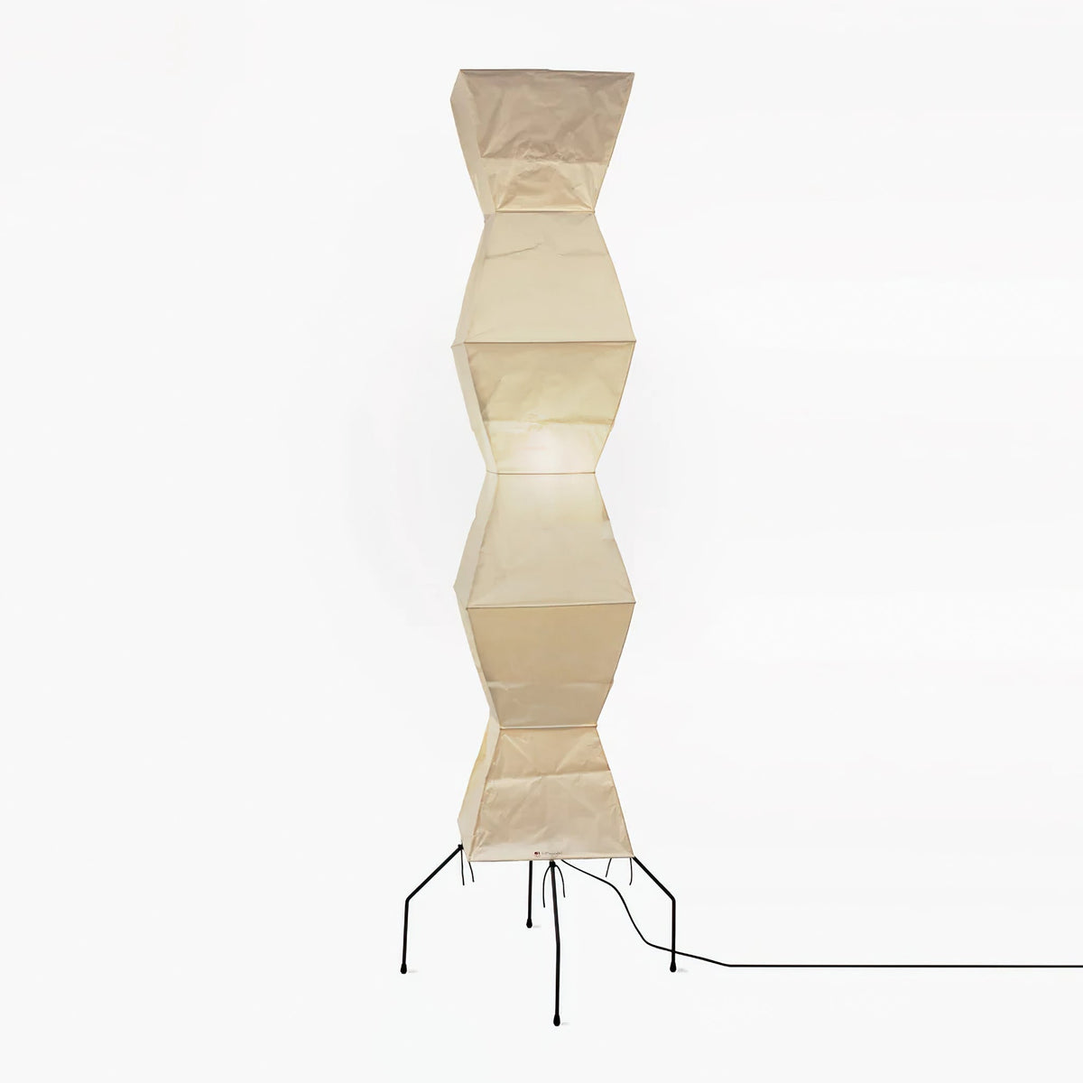 Japanese-Inspired Paper Floor Lamp White Mulberry Shade Tall Standing Light for Living Room Bedroom Reading Nook Sculptural Accent