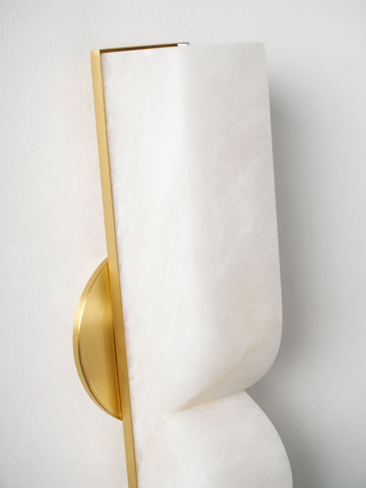 Alabaster LED Wall Light Fixture 14 inches Hardwired Gold Black Finish Adjustable Color Temperature for Bedroom Hallway Living Room Modern A