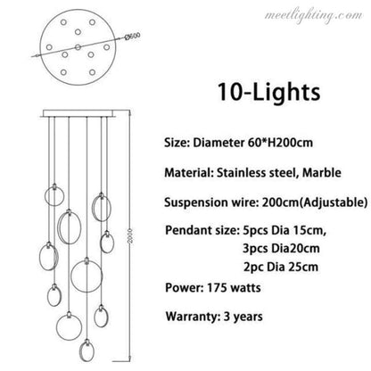 Spiral Alabaster Stairwell Chandelier Modern Multi-Tier Brass Fixture for Foyer Entryway High Ceiling Living Room