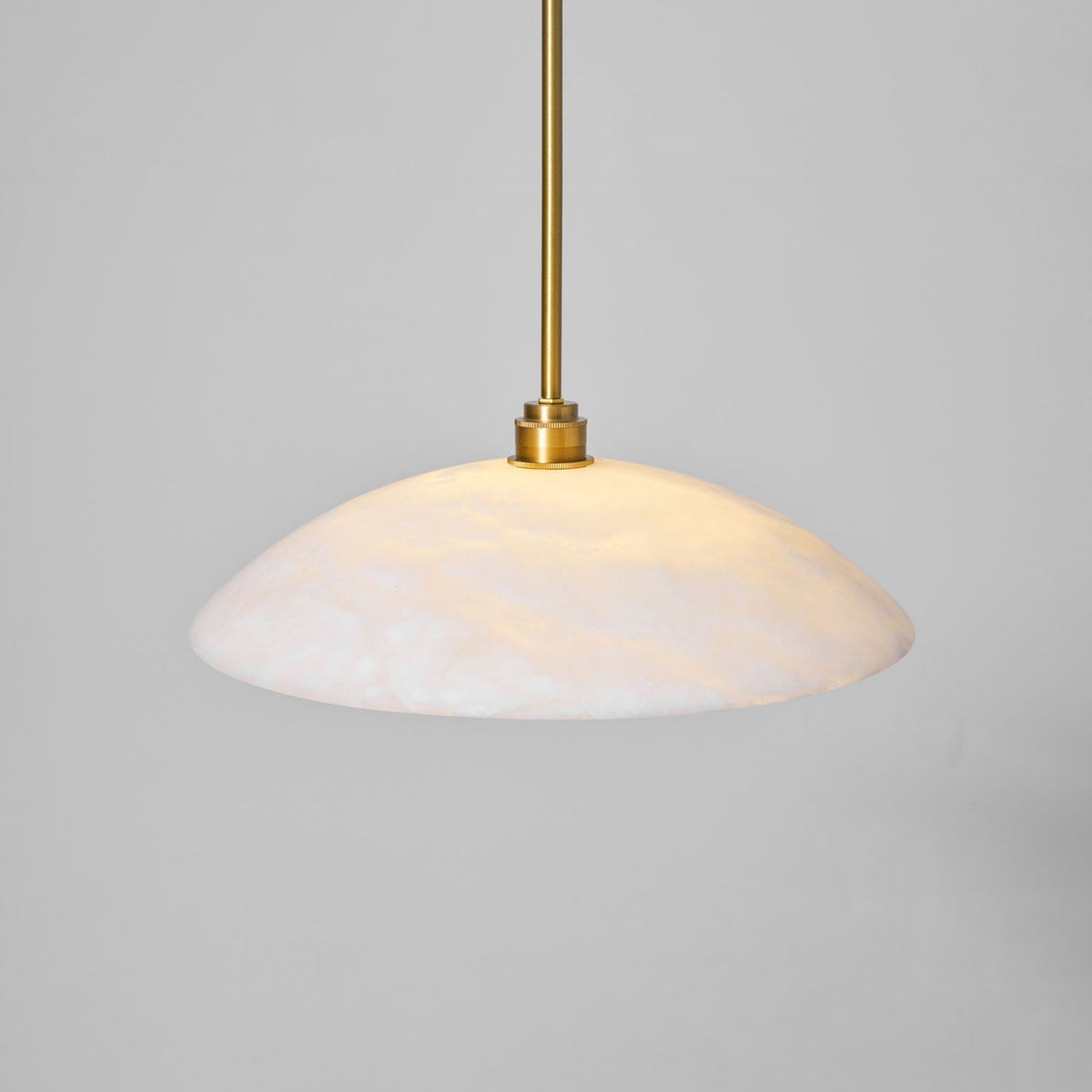 Globe Ceiling Light Fixture White Stone 16-Inch Dome Adjustable Cable Kitchen Island Dining Living Room Suspended Lamp E26 Socket