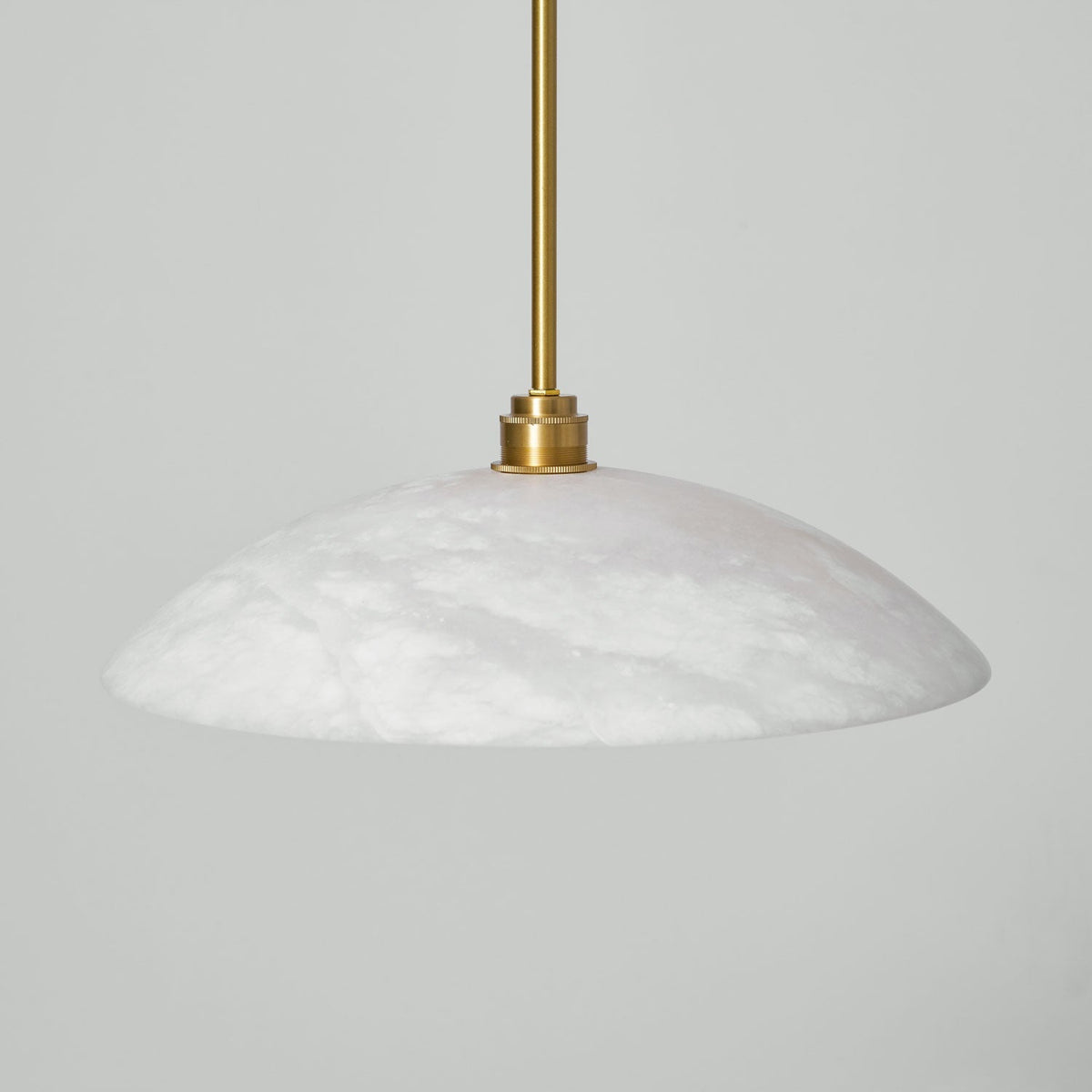 Globe Ceiling Light Fixture White Stone 16-Inch Dome Adjustable Cable Kitchen Island Dining Living Room Suspended Lamp E26 Socket