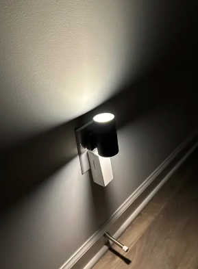 Plug-In LED Night Light with Auto Sensor 10W Dimmable Warm White for Bedroom Hallway Bathroom Stairwell Compact Wall Sconce