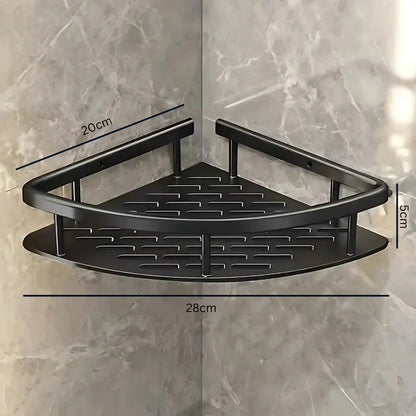 Wall-Mount Shower Caddy with 1 or 2 Tiers – Rust-Proof Stainless Steel Bathroom Storage Shelf for Shampoo, Soap & Toiletries
