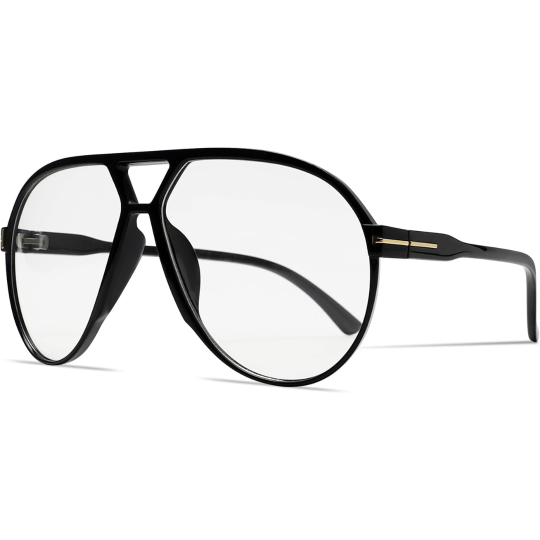 Large Square Aviator Sunglasses with UV400 Eye Protection for Men & Women | Classic Retro Eyewear for Driving, Beach, Outdoor