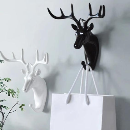 Animal Head Wall Hook Resin Sculpture Gold White Black Entryway Coat Key Towel Holder Storage Organizer for Bathroom Bedroom Modern Home Dec