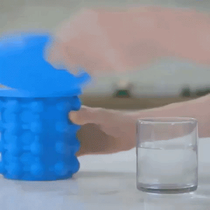 Ortekor IceCube Maker | 2-in-1 Silicone Ice Cube Tray with Cooling Function | Space-Saving Design for Fresh Drinks