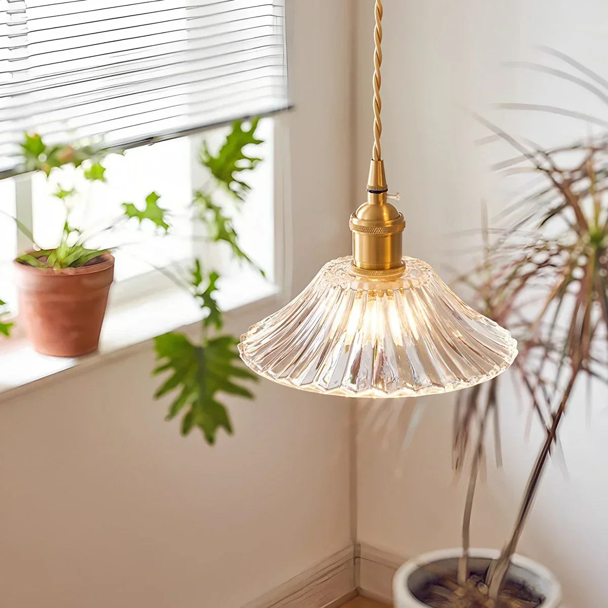 Adjustable Height Pendant Light with Clear Glass Shade Bronze Finish for Dining Table Kitchen Island Living Room Overhead Lighting