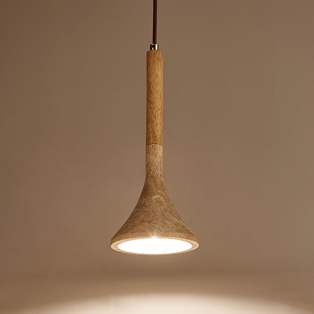 Lámpara colgante de piedra natural | Lámpara de techo compacta de 5 pulgadas para mostradores, mesas de noche y rincones de comedor | Cable ajustable | Luz ambiental cálida