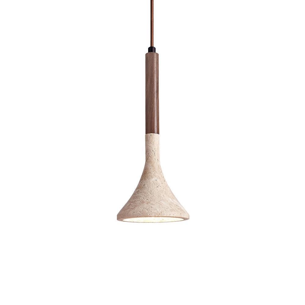 Lámpara colgante de piedra natural | Lámpara de techo compacta de 5 pulgadas para mostradores, mesas de noche y rincones de comedor | Cable ajustable | Luz ambiental cálida