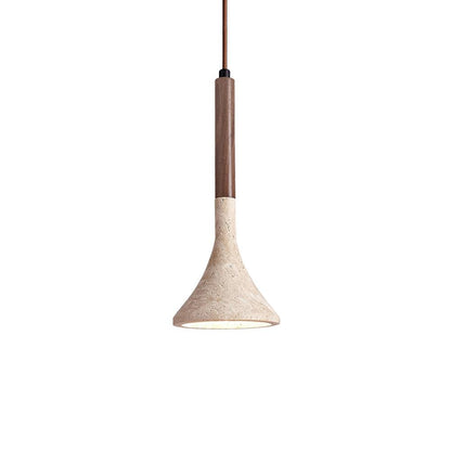 Lámpara colgante de piedra natural | Lámpara de techo compacta de 5 pulgadas para mostradores, mesas de noche y rincones de comedor | Cable ajustable | Luz ambiental cálida