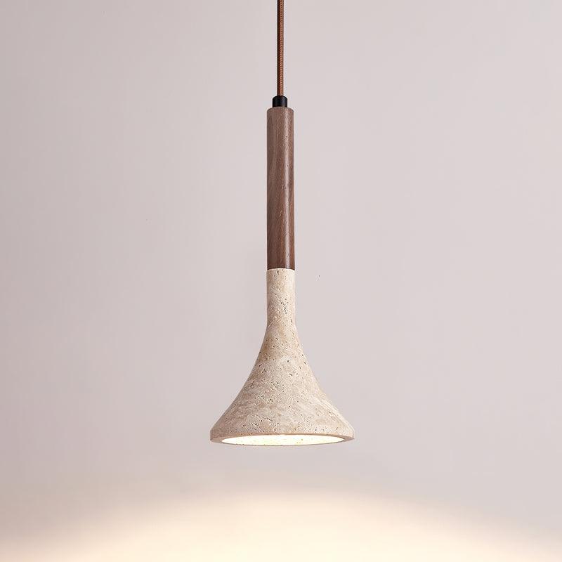 Lámpara colgante de piedra natural | Lámpara de techo compacta de 5 pulgadas para mostradores, mesas de noche y rincones de comedor | Cable ajustable | Luz ambiental cálida