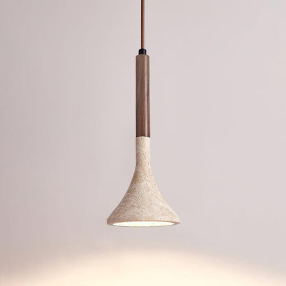 Lámpara colgante de piedra natural | Lámpara de techo compacta de 5 pulgadas para mostradores, mesas de noche y rincones de comedor | Cable ajustable | Luz ambiental cálida