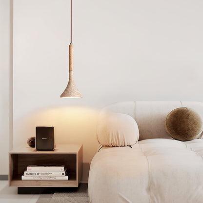 Lámpara colgante de piedra natural | Lámpara de techo compacta de 5 pulgadas para mostradores, mesas de noche y rincones de comedor | Cable ajustable | Luz ambiental cálida