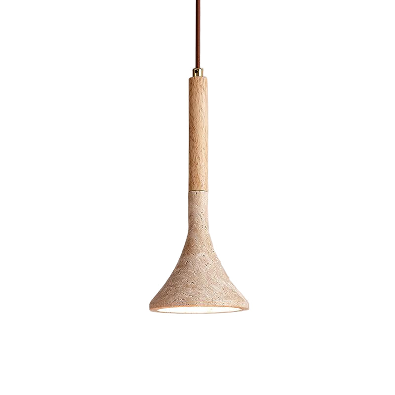 Lámpara colgante de piedra natural | Lámpara de techo compacta de 5 pulgadas para mostradores, mesas de noche y rincones de comedor | Cable ajustable | Luz ambiental cálida