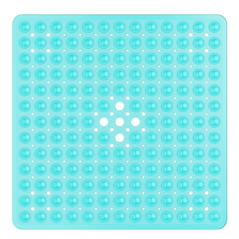 Anti-Slip Shower Mat with Suction Cups – Square PVC Tub Floor Protector for Kids, Seniors & Modern Bathrooms