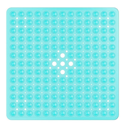 Anti-Slip Shower Mat with Suction Cups – Square PVC Tub Floor Protector for Kids, Seniors & Modern Bathrooms