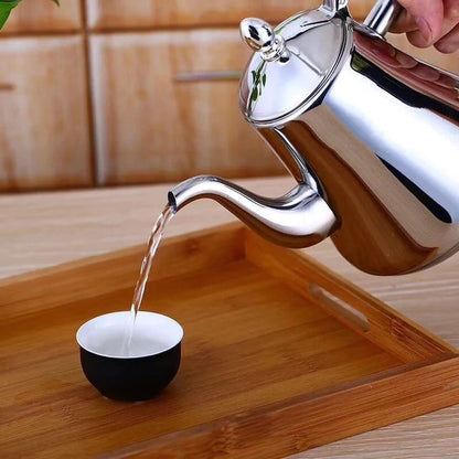 Induction Kettle with Built-In Filter – Stainless Steel Fast-Boil in Gold or Silver
