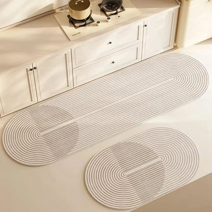 Diatomaceous Earth Bath Mat - Quick-Dry Non-Slip Floor Mat with Super Absorbent Stone Surface for Bathroom Kitchen Shower Entry