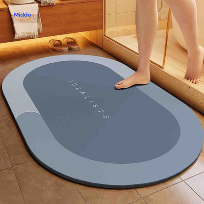 Ultra-Absorbent Diatomaceous Bathroom Mat with Non-Slip Base – Fast-Drying, Soft-Touch Surface for Shower & Tub – Available in