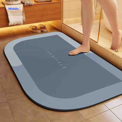 Ultra-Absorbent Diatomaceous Bathroom Mat with Non-Slip Base – Fast-Drying, Soft-Touch Surface for Shower & Tub – Available in