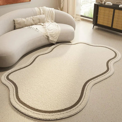 Colección Arden | Alfombra de área con base antideslizante suave | Diseño curvo moderno para la comodidad de la sala de estar