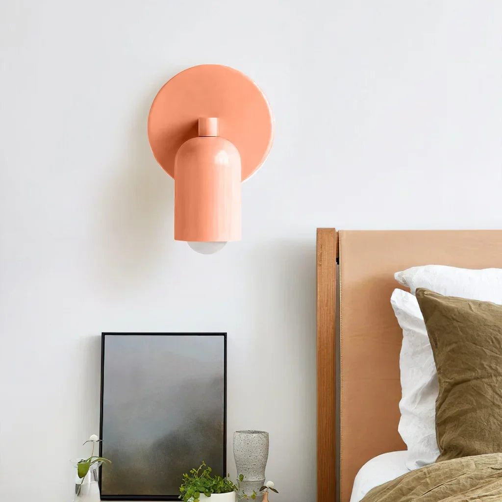 Adjustable LED Reading Sconce Metal Directional Bedside Lamp Black White Pink Spot Light for Bedroom Nightstand Contemporary Minimalist Inte