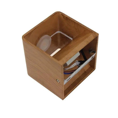 Hardwired Bedroom Sconce with Wood-Look Finish – Modern Scandinavian Ambient Lighting Fixture for Master Suite, Guest Room & Hallway