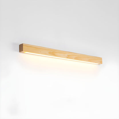 Wood Vanity Sconce 12W LED Integrated Fixture for Bathroom Mirror Hallway Entryway Indoor Low-Profile Contemporary Lighting Matte Acrylic Di