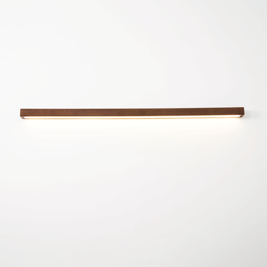 Aplique de pared de madera con iluminación LED integrada de 12W para baño, espejo, pasillo, entrada, iluminación interior contemporánea de bajo perfil con acrílico mate