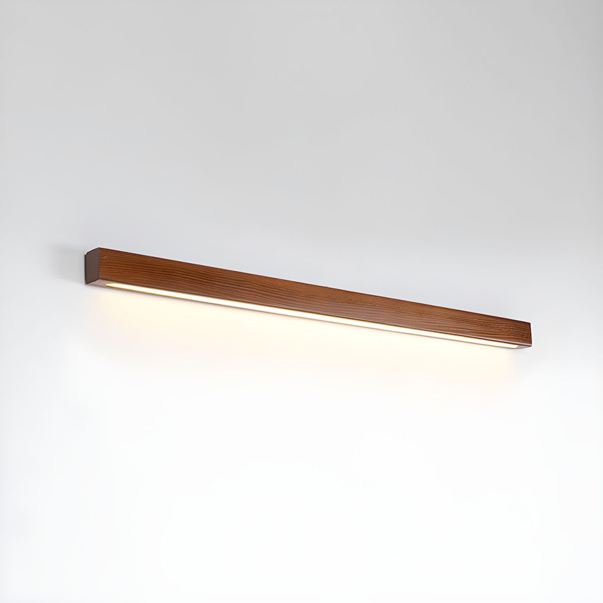 Wood Vanity Sconce 12W LED Integrated Fixture for Bathroom Mirror Hallway Entryway Indoor Low-Profile Contemporary Lighting Matte Acrylic Di