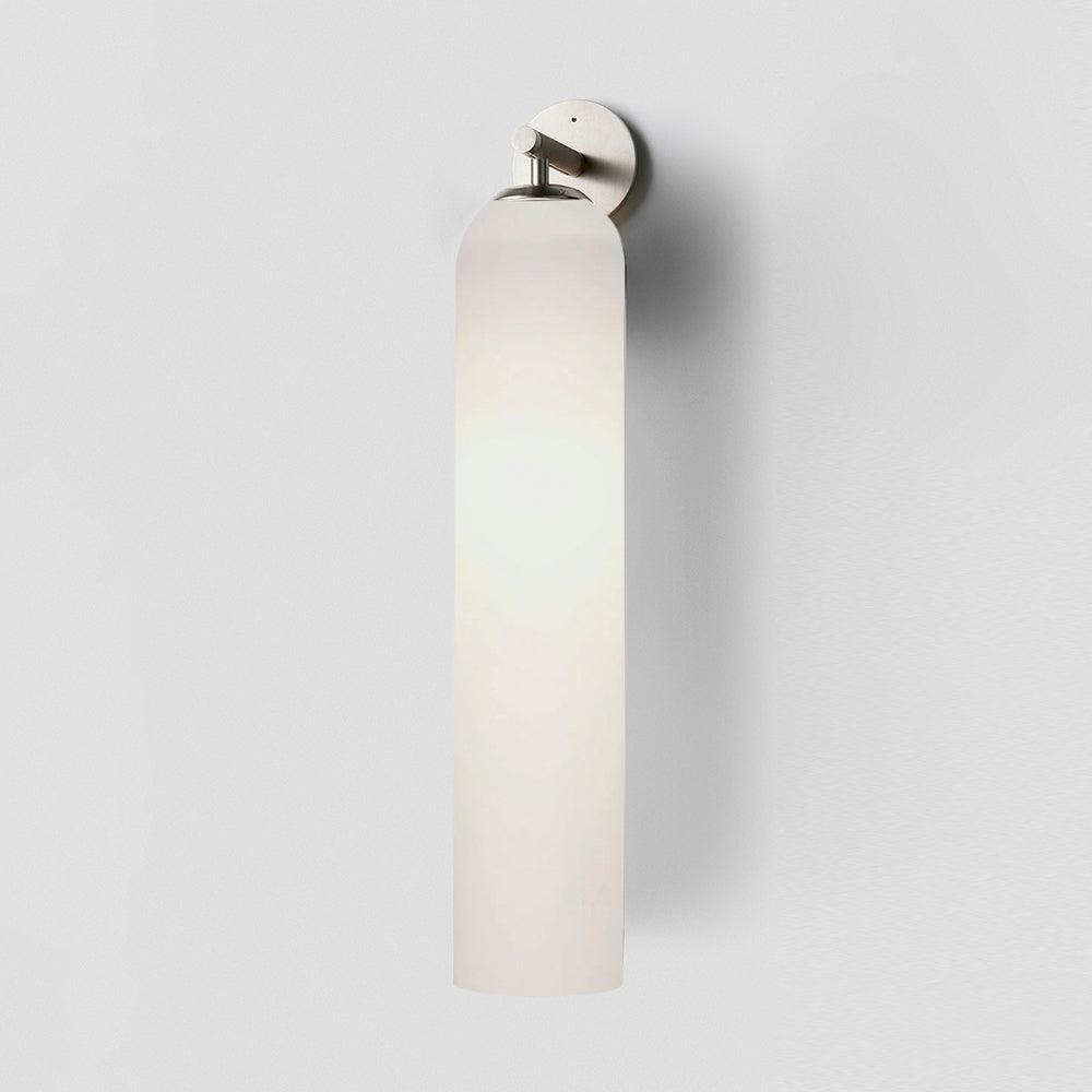 Cylindrical Glass Wall Sconce 19 Inch Vertical Light Fixture for Living Room Bedroom Hallway Ambient Lighting Up or Down Mount Gold Black Ni