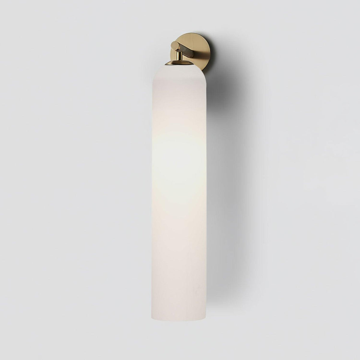 Cylindrical Glass Wall Sconce 19 Inch Vertical Light Fixture for Living Room Bedroom Hallway Ambient Lighting Up or Down Mount Gold Black Ni