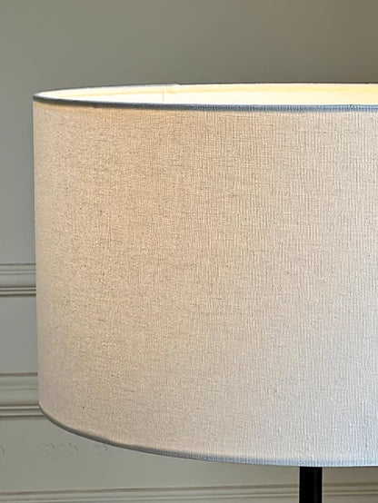 Standing Lamp Wooden Base 65 in Tall White Fabric Shade Mid-Century Uplight for Living Room Bedroom Reading Corner Dimmable E26 Socket Moder