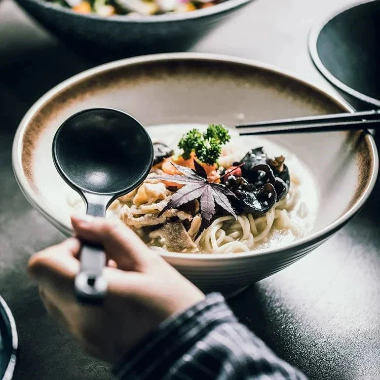 Artisan Collection | Japanese Ceramic Ramen Bowl with Handcrafted Design | Elegant Tableware for Authentic Dining