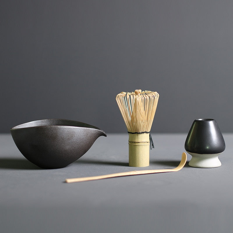 Artisan Matcha Set | Traditional Matcha Tea Set with Bamboo Whisk & Ceramic Bowl for Authentic Tea Experience