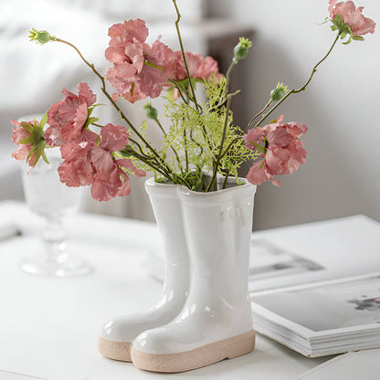 Artistic Ceramic Boot Vase – Unique 6.69 inch Design for Modern Interiors