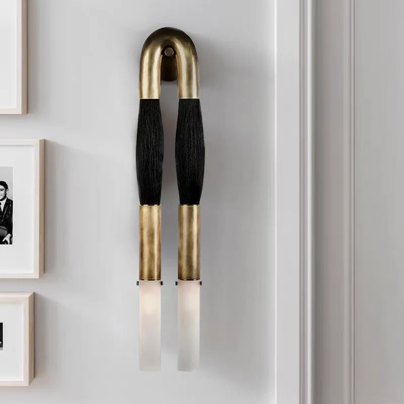 Crin Artística | Aplique de pared con elegante diseño de borla | Decoración única para el hogar con iluminación ambiental