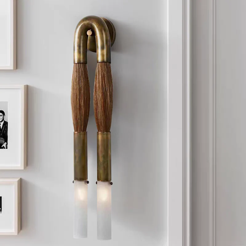 Crin Artística | Aplique de pared con elegante diseño de borla | Decoración única para el hogar con iluminación ambiental