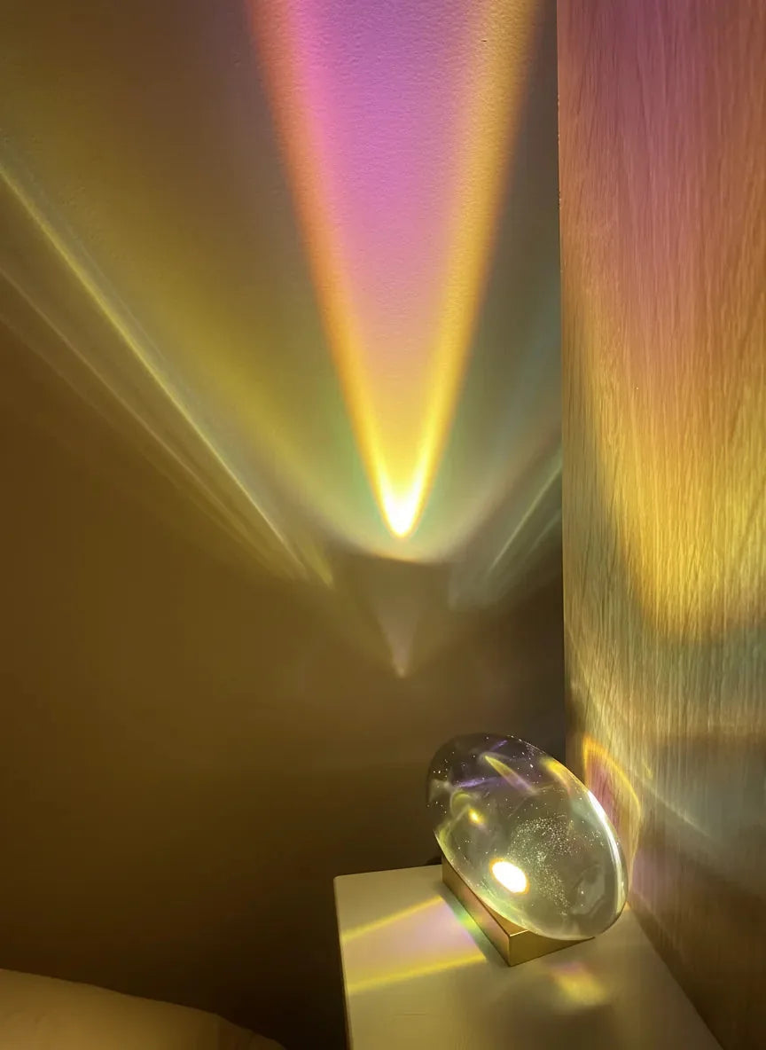 Artistic Table Lamp | Eye-Shaped Projection with Adjustable LED Colors | Modern Design for Captivating Ambiance
