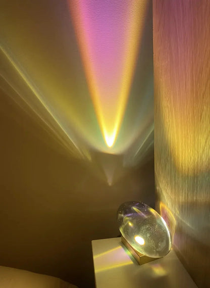 Artistic Table Lamp | Eye-Shaped Projection with Adjustable LED Colors | Modern Design for Captivating Ambiance