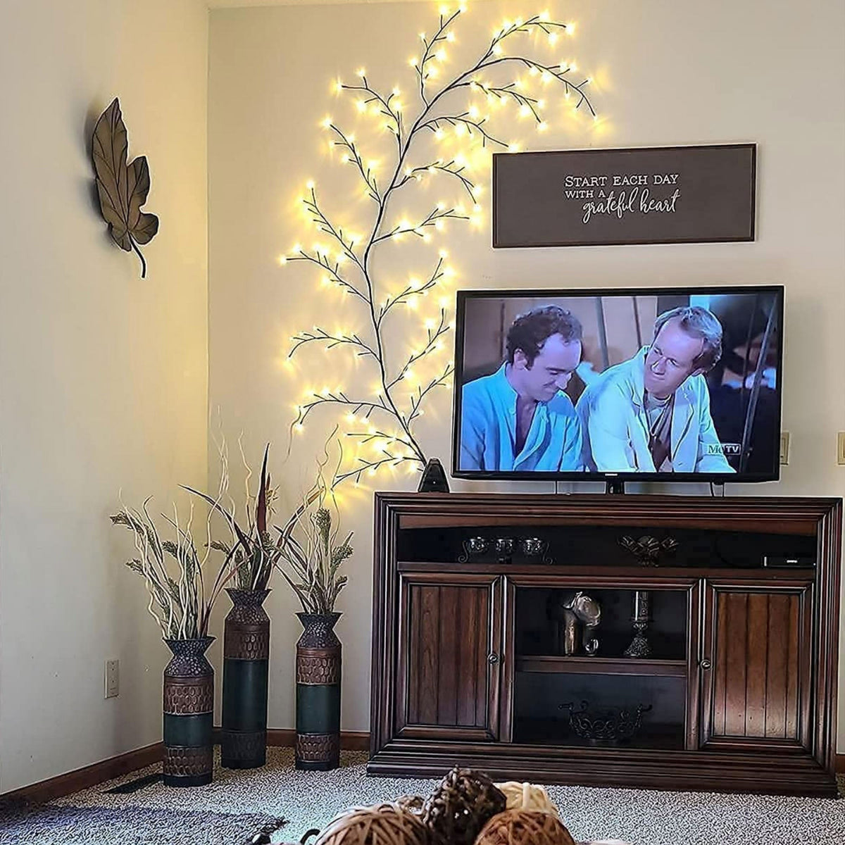 Artistic Willow Branch Lights | Bendable LED Decorative Lighting with Warm Glow | Cozy Ambiance for Home Decor