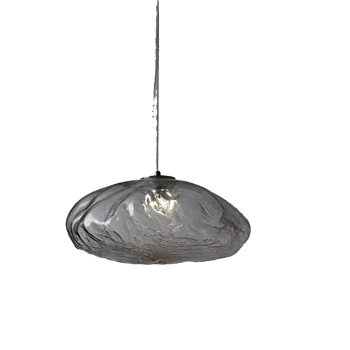 Glass Hanging Lamp Organic Shape Warm Diffused Glow for Kitchen Island Dining Table Sculptural Overhead Fixture Modern Home Lighting