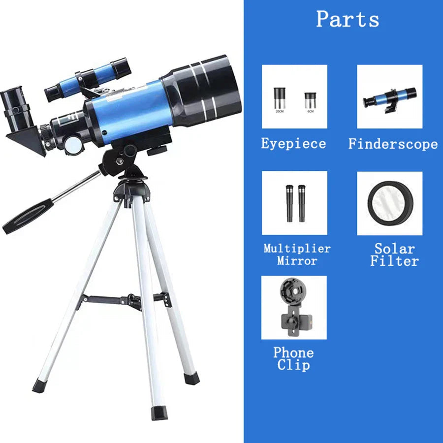 Astronomical Telescope | 150X HD Magnification with Night Vision | Portable Star and Moon Viewing Scope