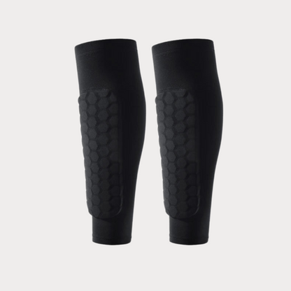 Ortekor Athletic Gear | Soccer Shin Guard Sleeves with Shockproof Padding | Lightweight Compression Fit for Ultimate Protection